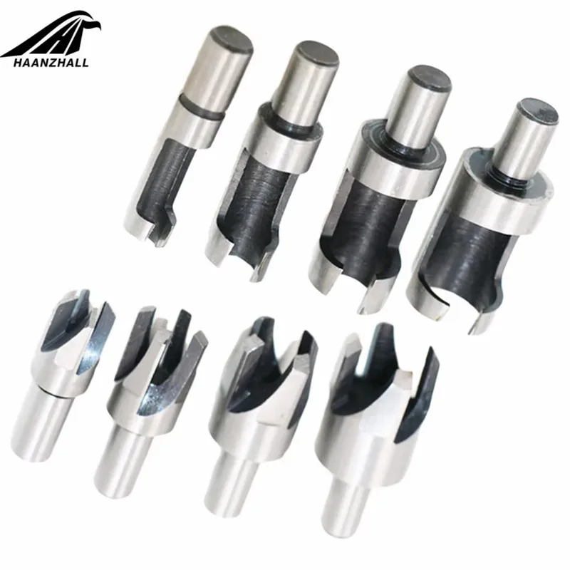 Wood Plug Hole Cutter Drill Bit Set, Carbon Steel, Wood Plug, 10mm Shank, 6mm, 10mm, 13mm, 16mm, 5/8 