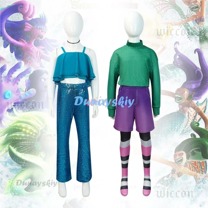 CosplayRuby Gillman Cosplay Ruby Gillman Adolescente Kraken Chelsea Sirena Vestito Gilrs Costume da film per adulti Halloween Performance C