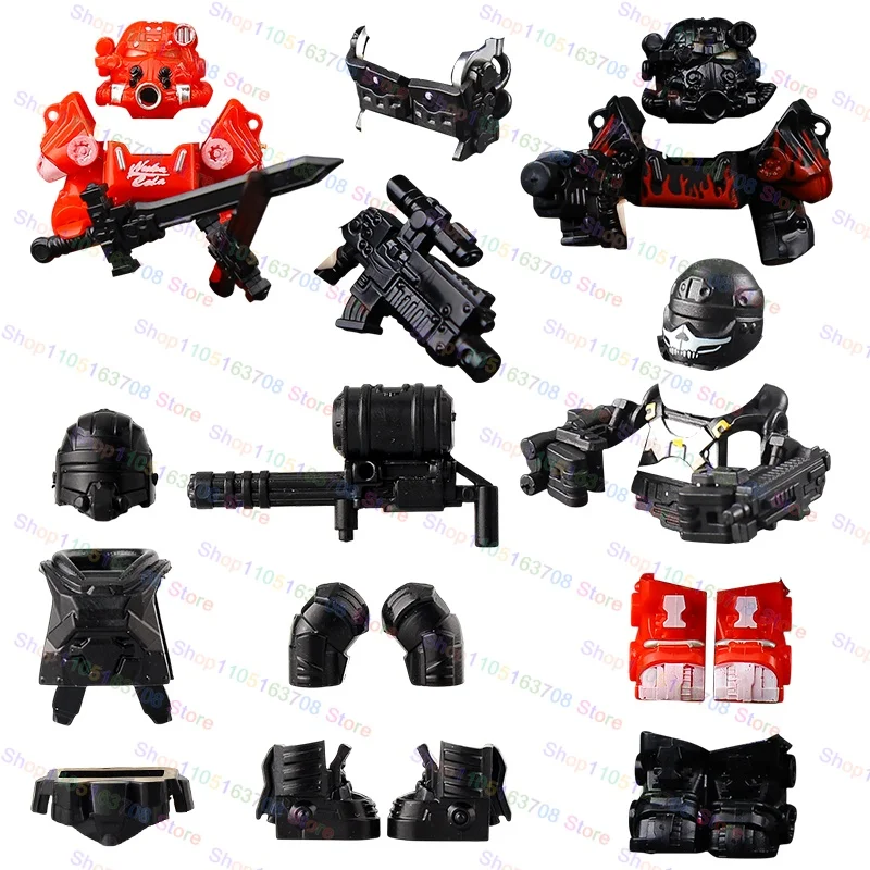 Anime Game Military Warriors Mecha Characters Power Armor Heavy Armor Action Figures Building Blocks Toy Accessories Gift GP801