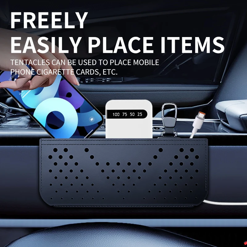 Perforated Leather Car storage bag,For BMW 1 2 3 4 5 6 7 8 Series X1 X2 X3 X4 X5 X6 X7 XM Z4 i Series Practical Car Gadgets