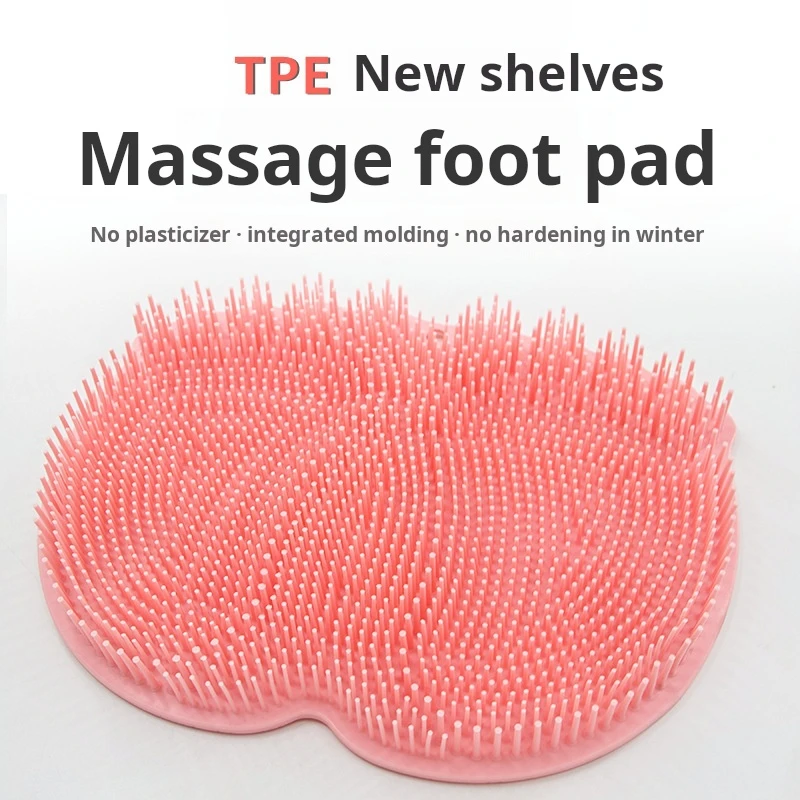 

Shower Foot Scrubber Mat Back Washer Exfoliating Bath Wash Pad Wall Mounted Slip Suction Cups for Use in Cleaner Men and Women
