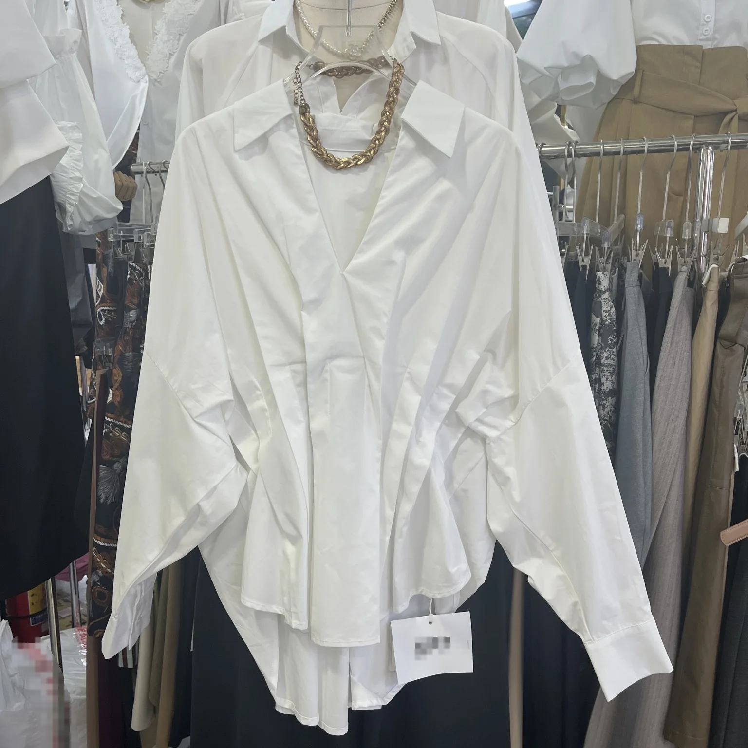 

Женская однотонная модная рубашка SuperAen, новинка весны-осени 2026, свободная повседневная рубашка в корейском стиле