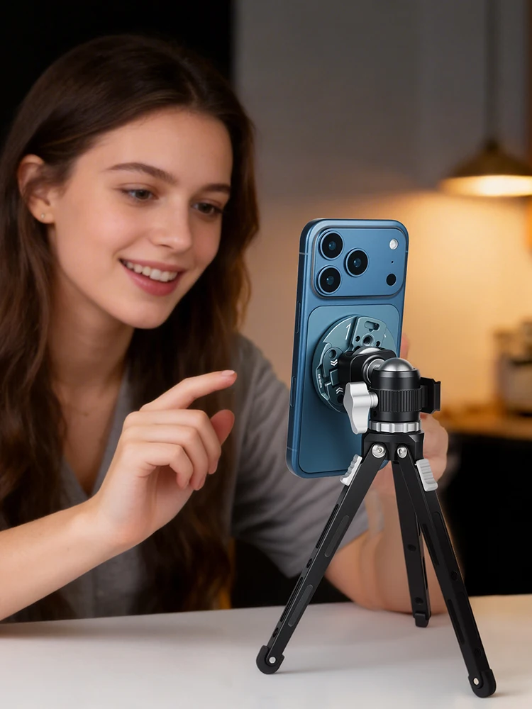 COBONE XILETU Aluminiowy Uchwyt na Telefon z MagSafe N52, Zimna Stopka, NATO, GoPro, Gwint 1/4, Otwór Arri do iPhone 12-17, Vlog, Live — zdjęcie produktu 7