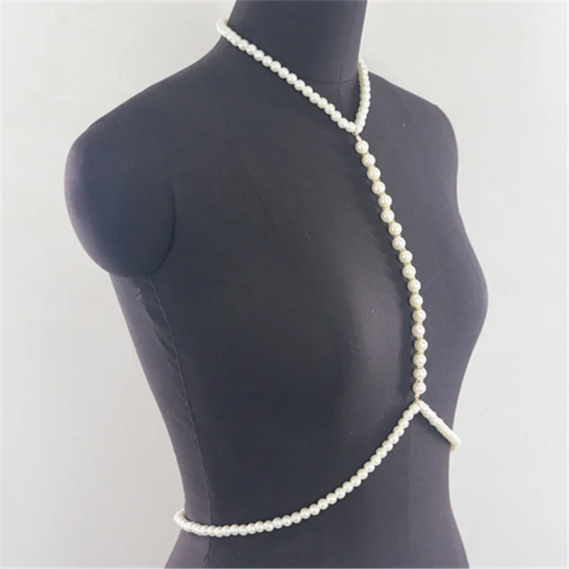 Modische Damen-Handgefertigte Imitationsperlen-Körperkette Verstellbare Choker-Taillenkette Hochzeits-Brautschmuck 2026 – Detail 5