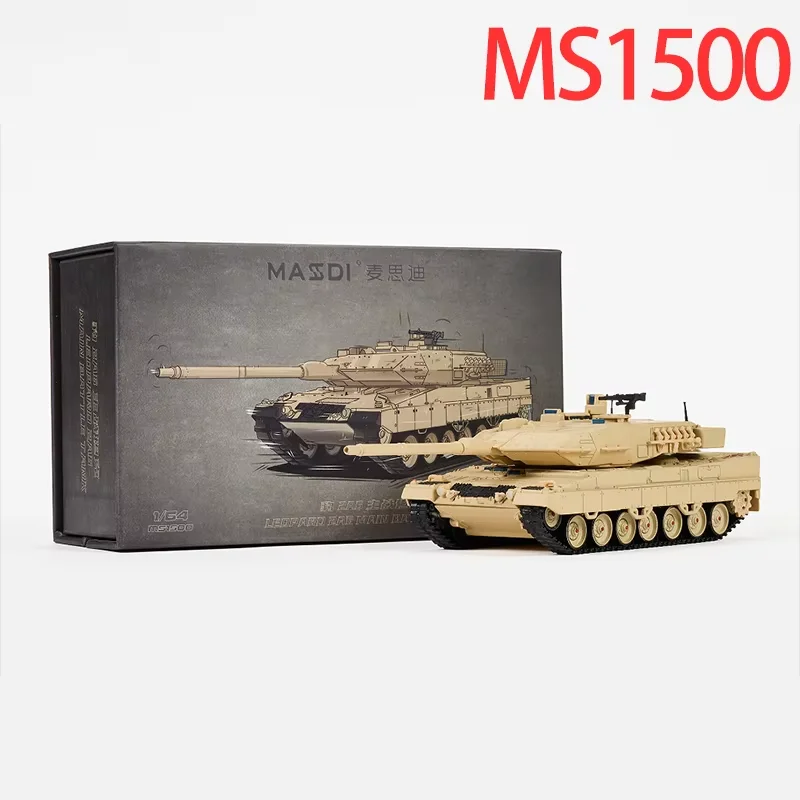 MASSDI 1/64  Leopard 2A6 Main Battle Tank Alloy Military Model Car Ornament Souvenir Display Collection Hobby Gift