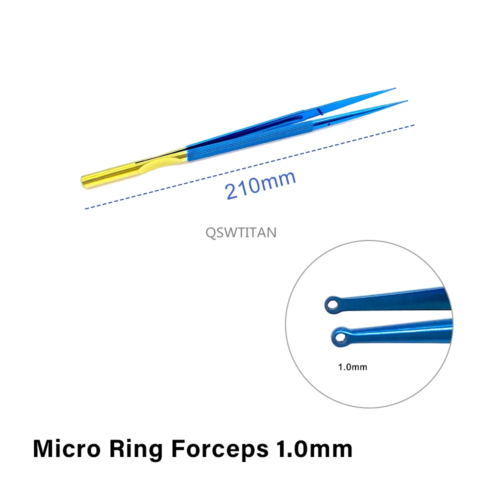 Titanium Micro Ring Pincet 1.0Mm Ronde Handgreep Micro Chirurgisch Instrument