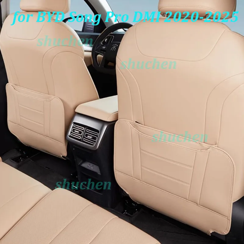 

Car Rear Row Anti-kick Cover for BYD Song Pro DMI 2020-2025 Seat Back Kick Protector Dirt-proof Leather Interior Accessories