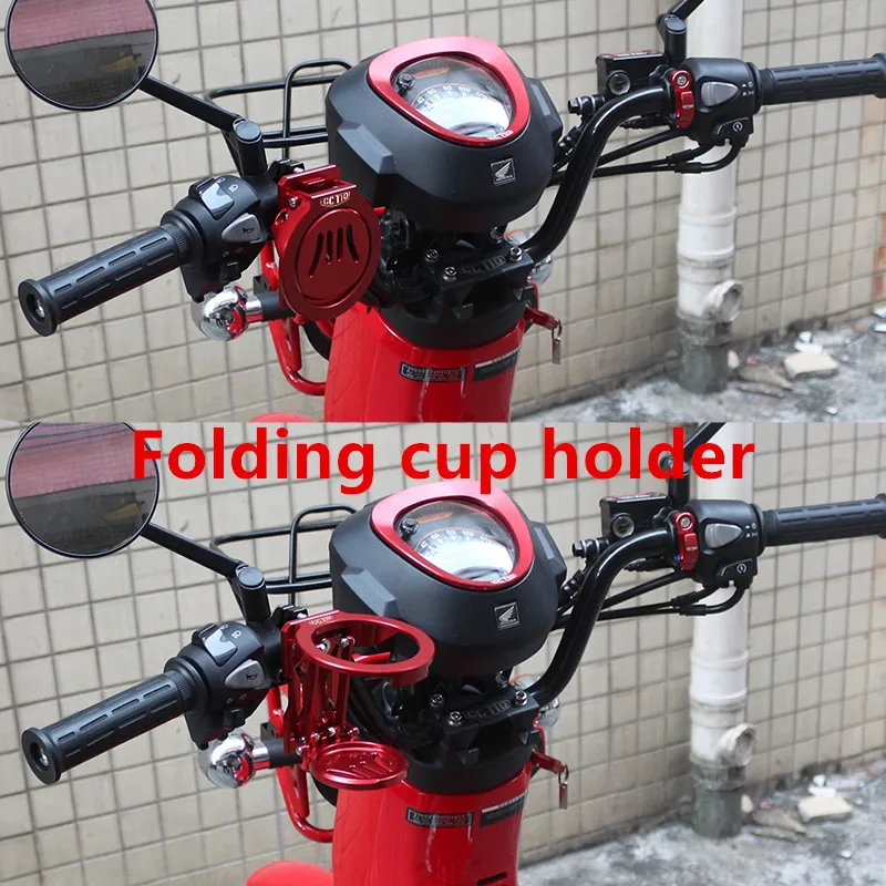 Motorcycle Accessories For Honda Cross Cub CC110 CC 110 CC50 Folding Beverage Pad Drink Cup Bottle Stand Holder