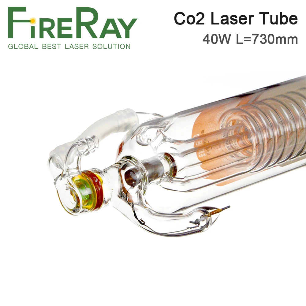 FireRay 40W Co2 Laser Tube 730mm Glass Pipe Glass Laser Lamp for CO2 Laser Engraving and Cutting Machine