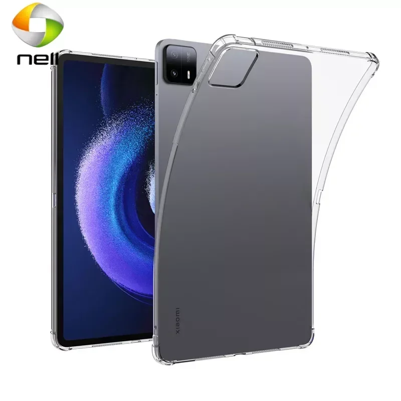 

Чехол для Xiaomi Pad 6 Max 14, ультратонкий четырехугольный чехол с защитой от падения, прозрачный чехол для Mi Pad 5 6 Pro, противоударный задний чехол