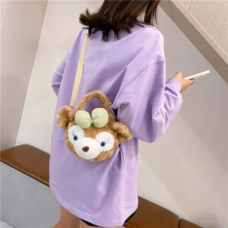 23cm Disney Plush Crossbody Bag Kawaii StellaLou Duffy Bear Women Cartoon Shoulder Bag Makeup Girls Cute Purse Handbags Gift