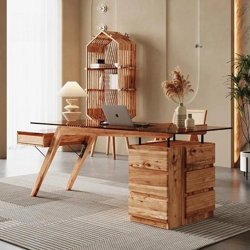 

Japanese Style Solid Wood Desk Modern Antique Desk Designer Household Minimalist Desk