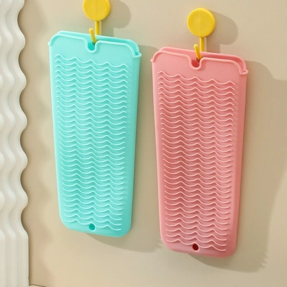 Silicone Hair Straightener Pouch Multifunctional Multi Color Heat Resistant Pad Non-Slip Foldable Curling Iron Insulation Mat