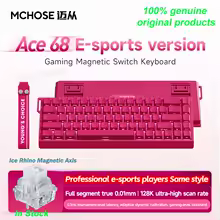 MCHOSE ACE68 ACE60 Pro Teclado Magnético Mecânico Com Fio para Jogos 0.01mm RapidTrigg 8000Hz SOCD/Rs 0.125ms 128K Taxa de Amostragem