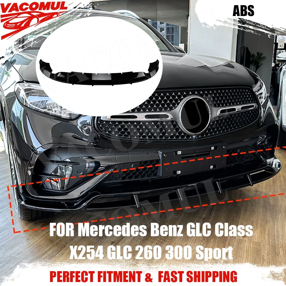 

VACOMUL Front Bumper Lip Spoiler Side Lower Splitters Body Kit for Mercedes Benz GLC Class X254 GLC 260 300 Sport 2023+ Car