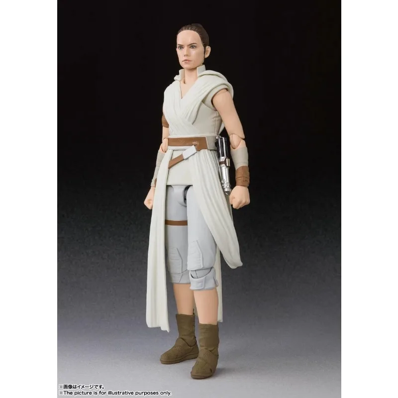 Bandai Original S.H.Figuarts Star Wars The Rise of Skywalker Anime Figure Rey Action Figure Toys for Boys Girls Birthday Gifts