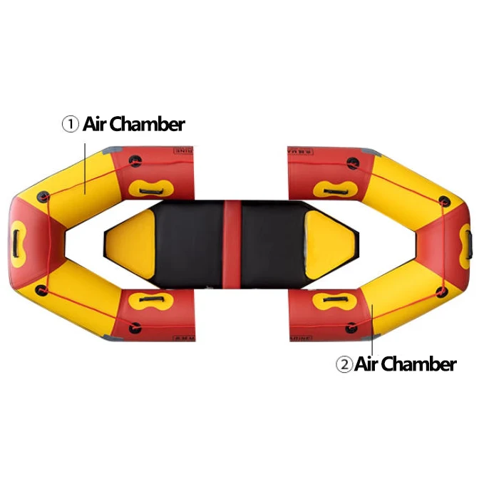 New 0.9mm Thickness Wear-resistant Inflatable Boat for Tourist Attractions Anti-collision Drifting Kayaking Water Sports Tools
