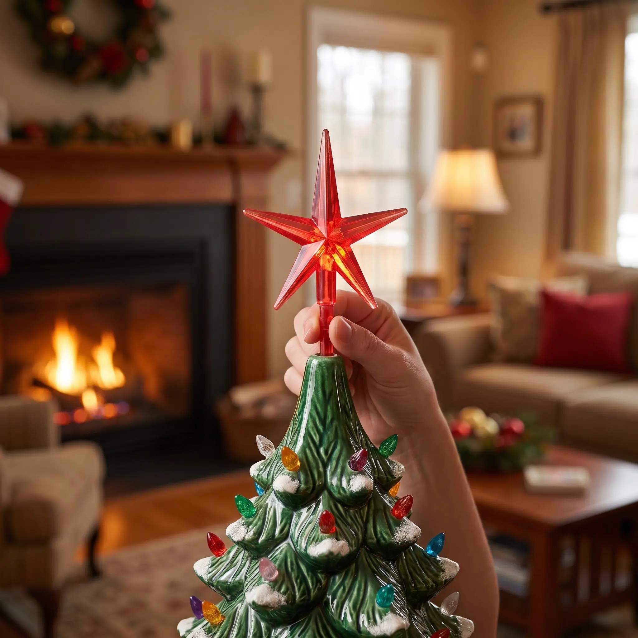 103 Peças de Lâmpadas de Cerâm - Star Tree Topper avaliação e preço