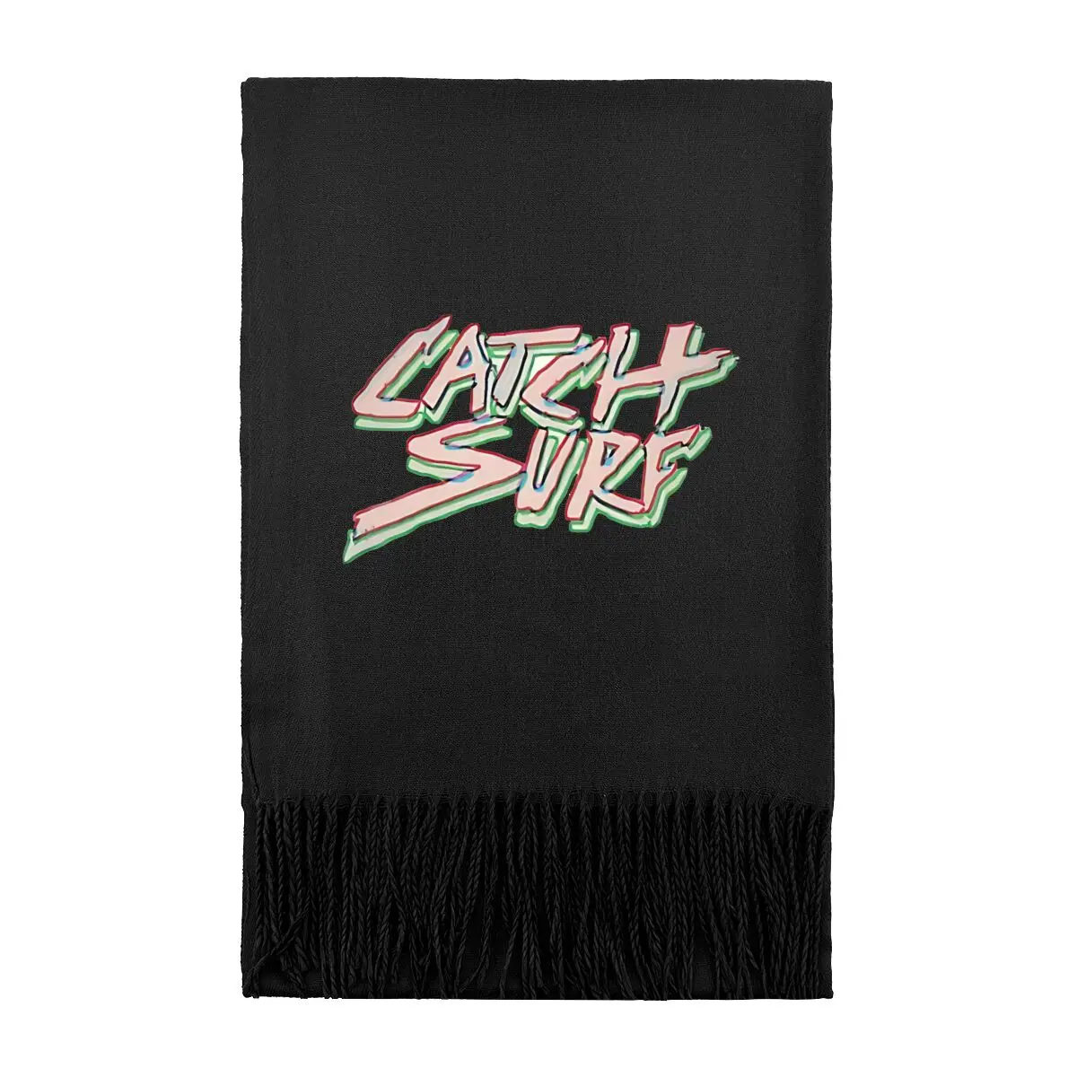 

Catch Surf Красочный текстовый дизайн Классический удлиненный теплый шарф без следов для повседневного ношения
