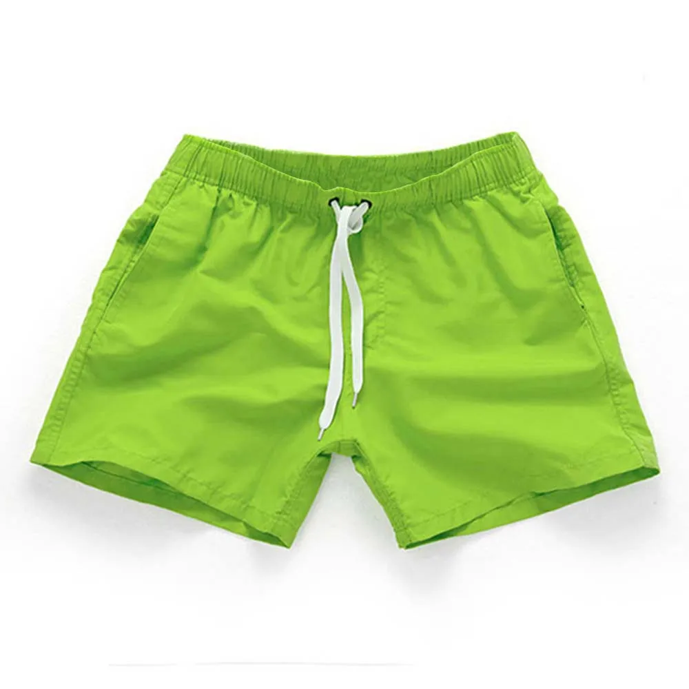 2024 New Men\'s Solid Color Sports Straight Shorts Thin Casual