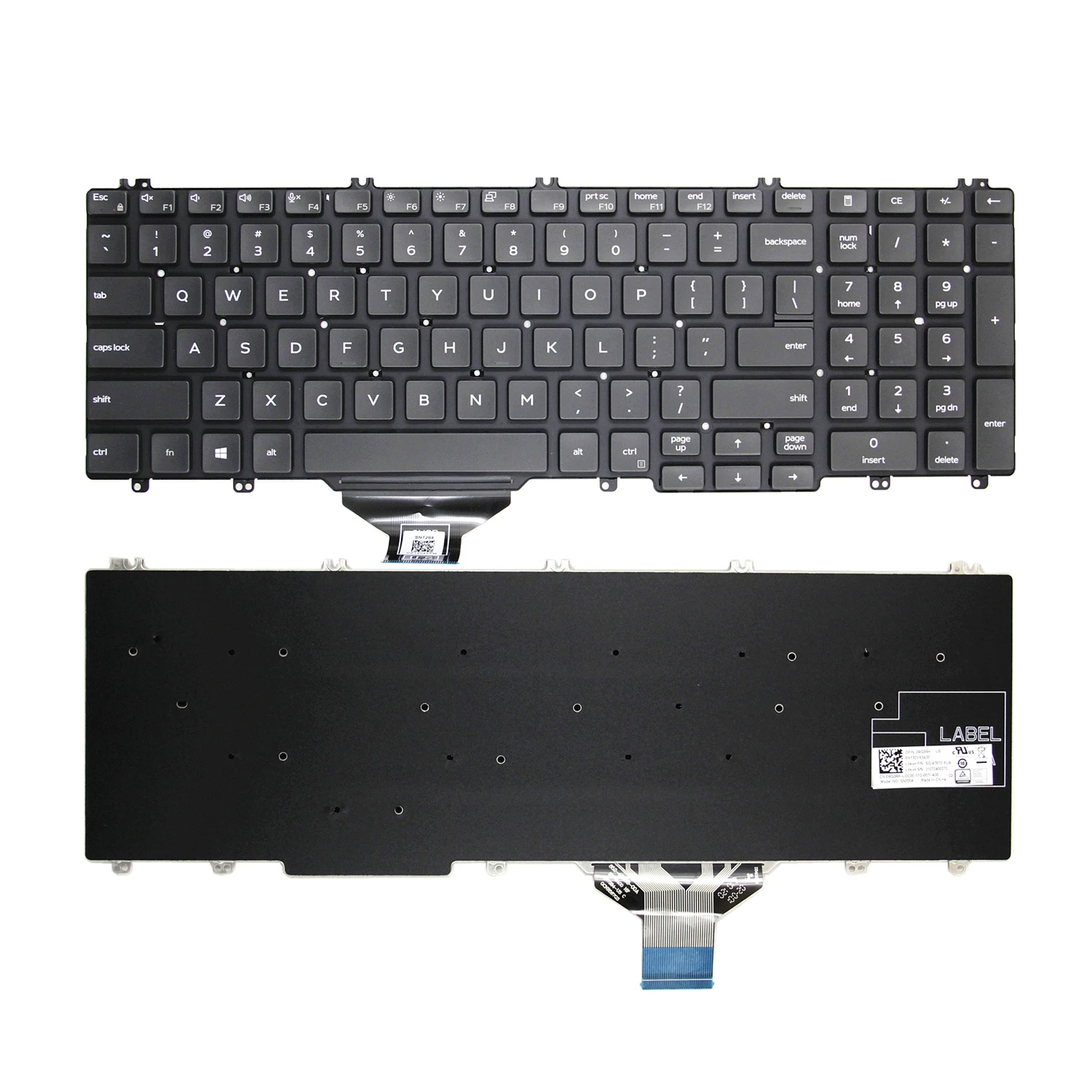 100%New Original US For Dell Precision 3500 3501 3540 3541 3550 3551 Latitude 5500 5501 5510 5511 English Laptop Keyboard