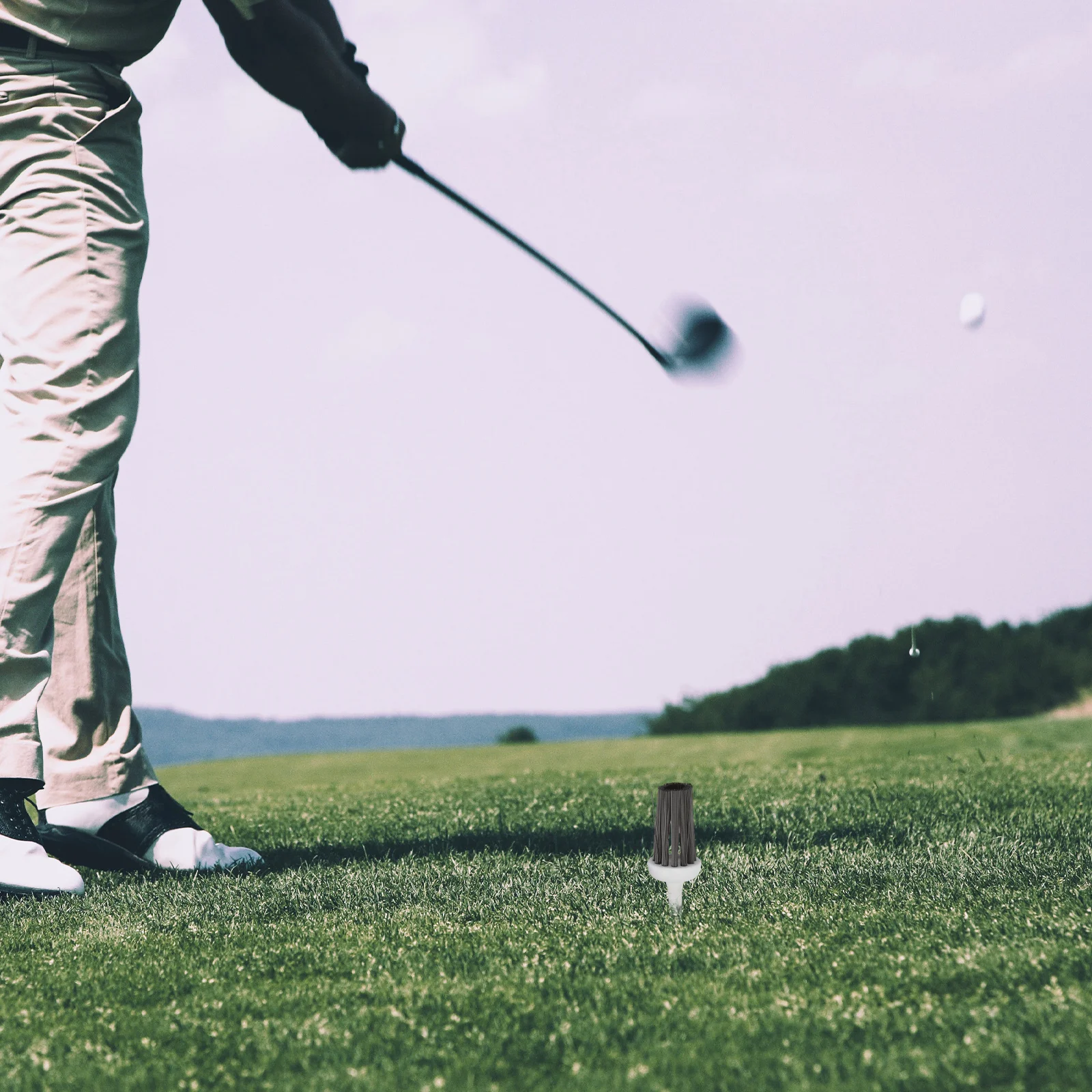 

10pcs Golf Tee Brush Reusable Lightweight Ball Holder Stand For Outdoor Practice Durable Golfing Accessories Training Tool