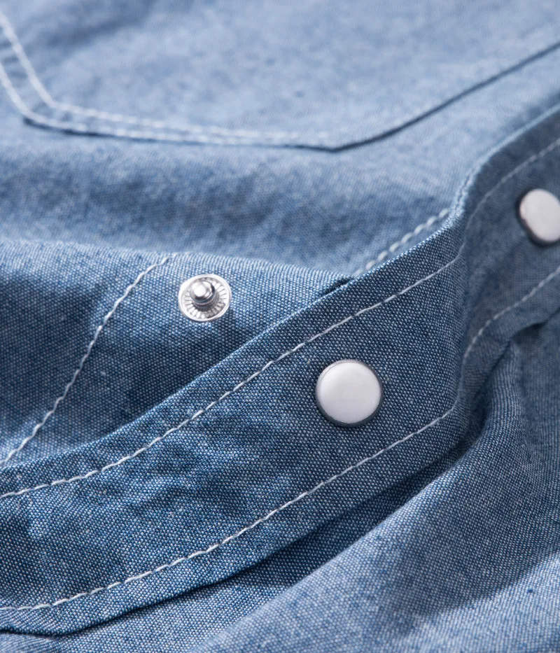 OKONKWO Jugend-Chambray-Oxford-Langarmhemd im europäischen Stil, Outdoor, Trekking, Klettern, Reisen, Sport, Western-Bluse, Arbeitskleidung – Detail 23