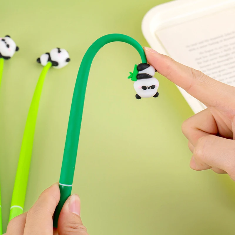 2pcs/lot Cute Fun Panda Animals Gel Pens For Writing Soft Signature Pen Escolar Papelaria School Office Supply Gift Stationery