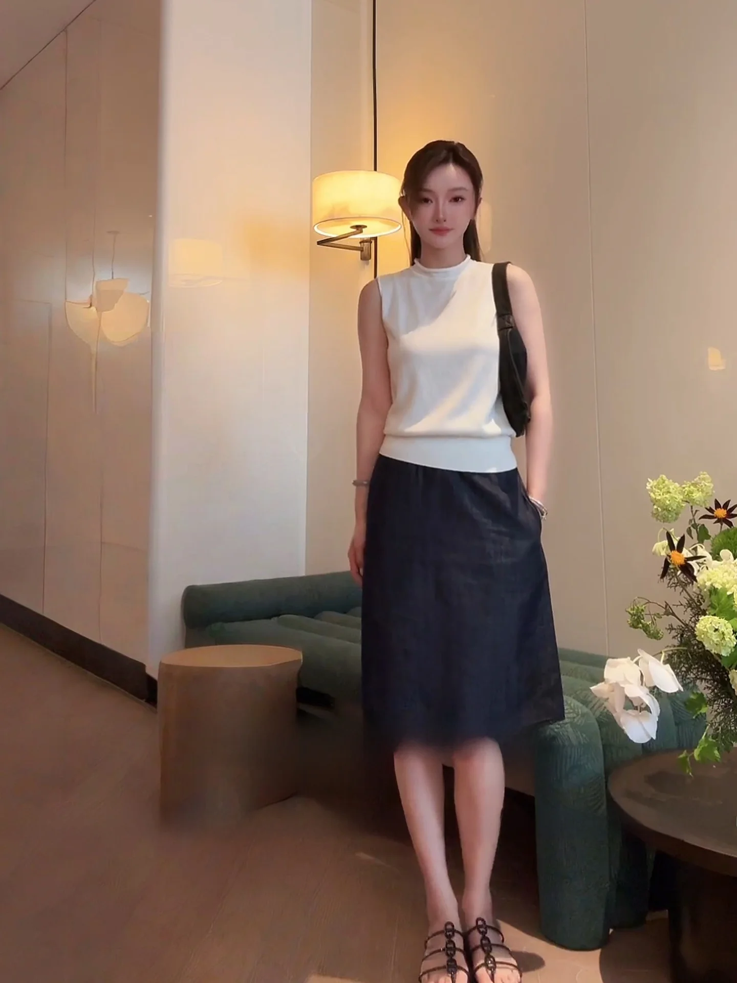 

Юбка-полусолнце Original Color из смесового волокна Lenzing, весенняя, драпированная, женская модная юбка А-силуэта со средней талией, из хлопковой смеси