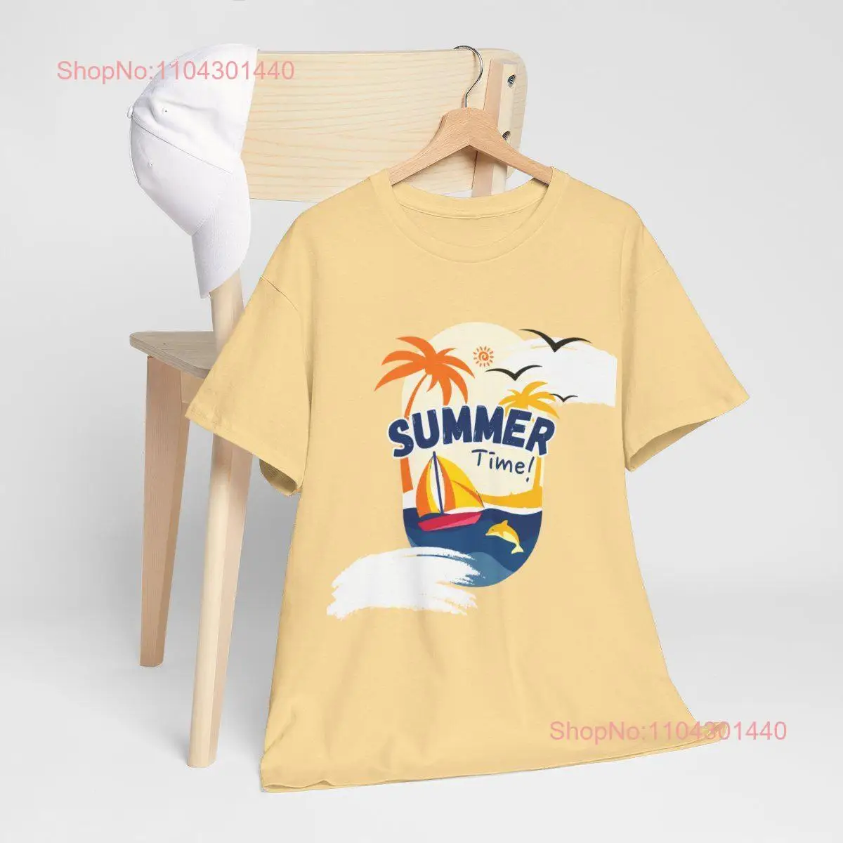 Summer Time T Shirt Fanny Ideas For Her Him Heavy Cotton long or short sleeves