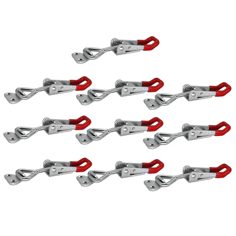 

RANA 10Pcs Adjustable Toolbox Case Metal Toggle Latch Catch Clasp Quick Release Clamp Anti-Slip Push Pull Toggle Clamp Tools