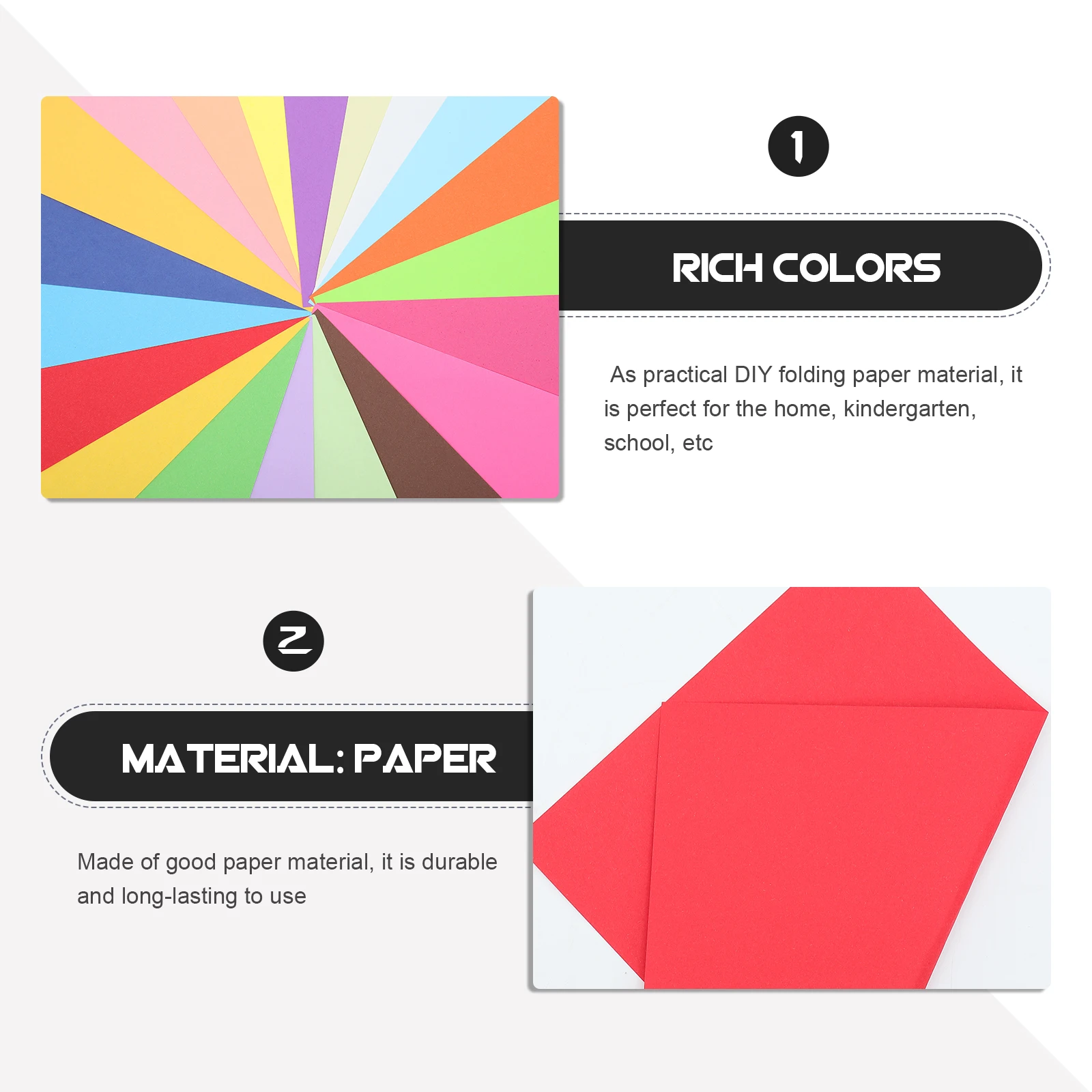 

100pcs Colorful Origami Dual-Sided 8.5 Diy Folding Paper For Adults Craft Art Handmade Gift Decorative Craft Paper