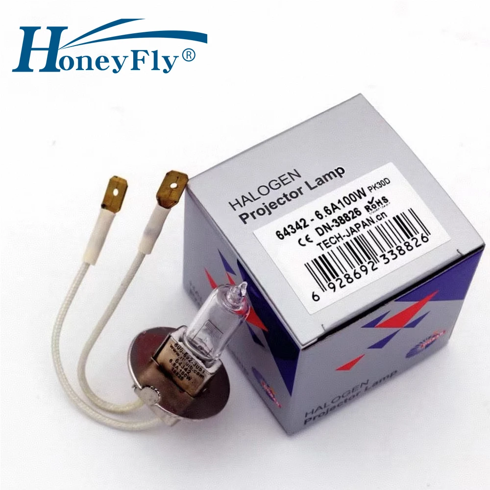 HoneyFly Airfield Halogen Lamp 6.6A 100W Airport Runway Quartz Bulb Clear Light 64342 HLX-C PK30d Moisture Meter Lamp