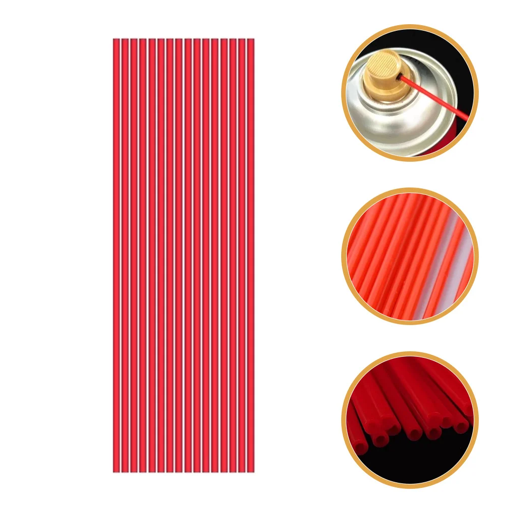 

100 Pcs Red Tube Rust Remover Nozzle Sprinkler Head Bottle Plastic Straws for Spray Can