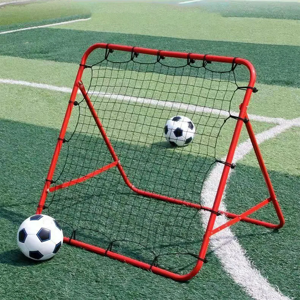 

Soccer Training Equipment Adjustable Angle Soccer Rebounder Net with 20 Elastic Ropes for Beginner Training Portable Kickback