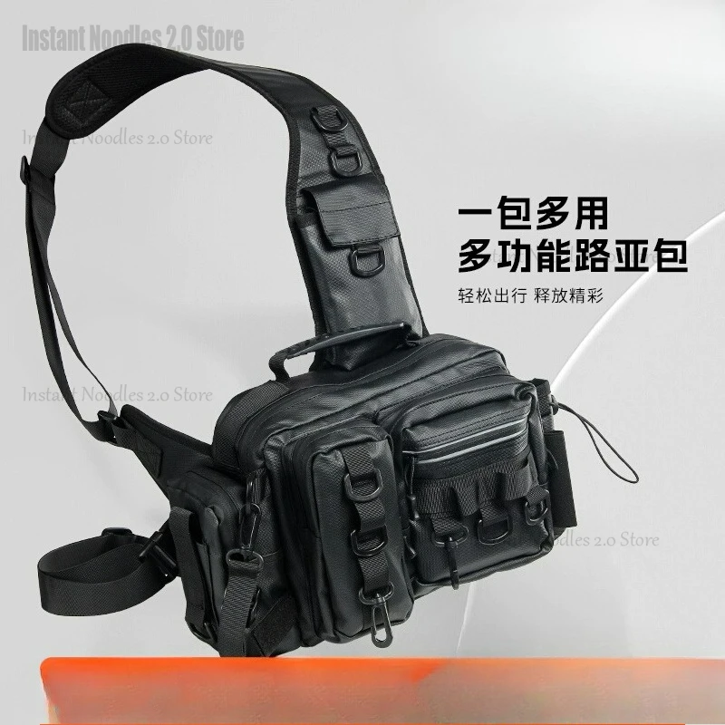 Wasserdichte Angel-Hüfttasche, multifunktionale Schulter-Crossbody-Tasche mit großem Fassungsvermögen und Aufbewahrung