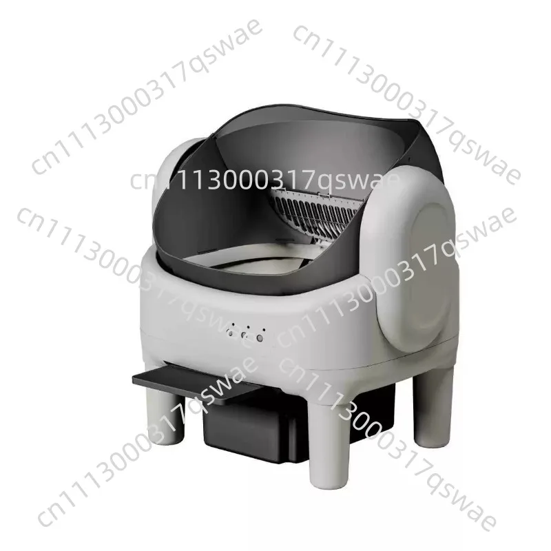Smart fully automatic open-top litter box - remote control, anti-splash semi-enclosed design
