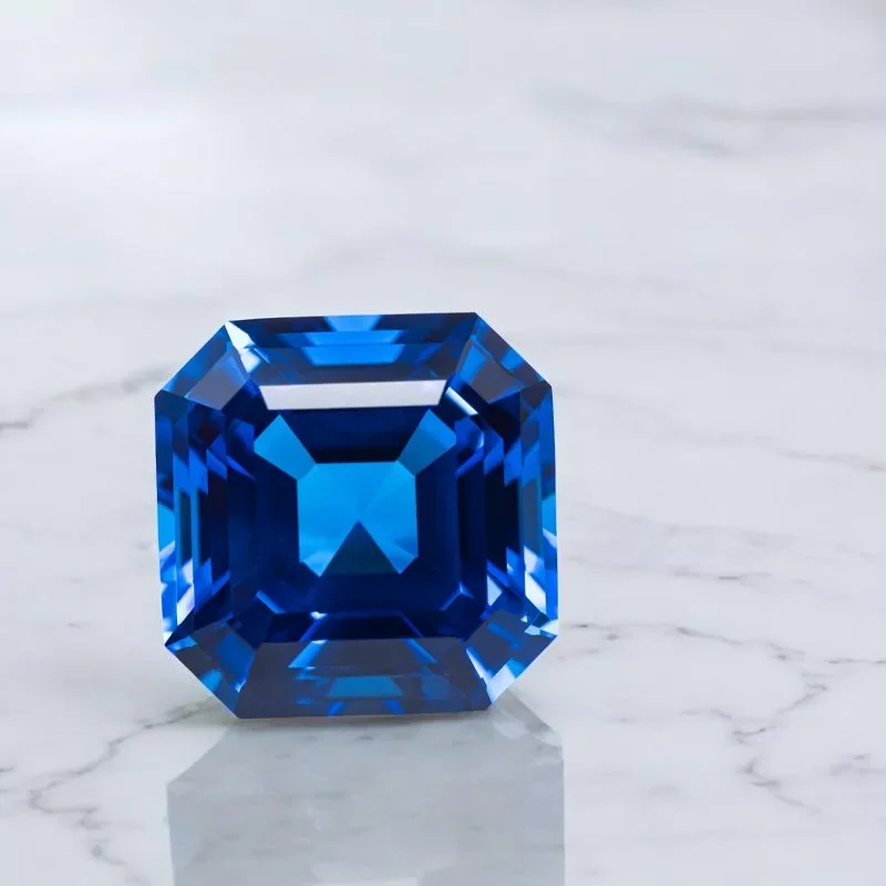 

Lab Grown Cobalt Spinel Asscher Shape Blue Color Gemstone for DIY Ring Necklace Earrings Making Materials Selectable Certificate