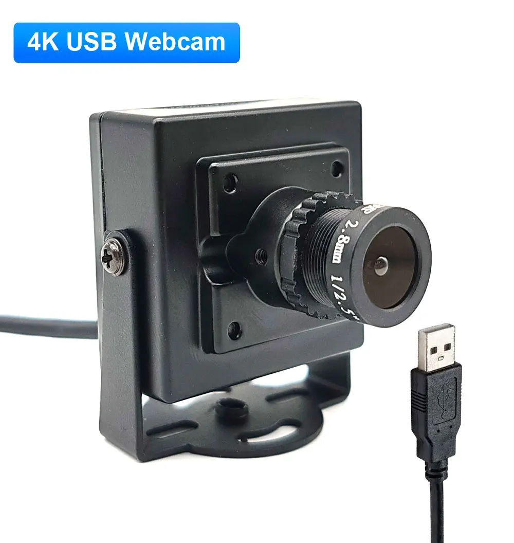 120 Degree Wide Angle 2.8mm Lens Mini 4K 8MP HD PC Webcam Plug And Play 30fps High Speed Video Live Computer USB Camera
