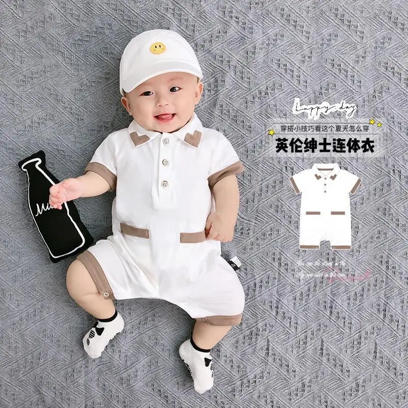 Baby Rompers Boys Girls Newborn 0 to 3 6 9 12 18 Months Cartoon Jumpsuit Cotton Short-sleeve Infant Onesie Summer Fall Clothes