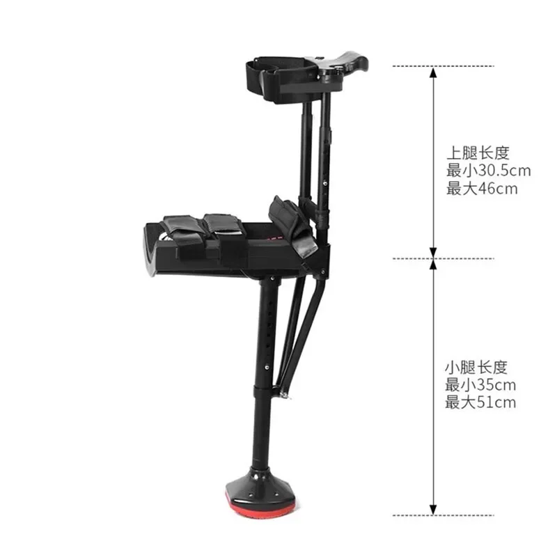 Support-Free Walking Aids Knee Walker Single-Leg Telescoping Assisted Walking Stick Hands Free Crutch Leg Knee Mobility Support