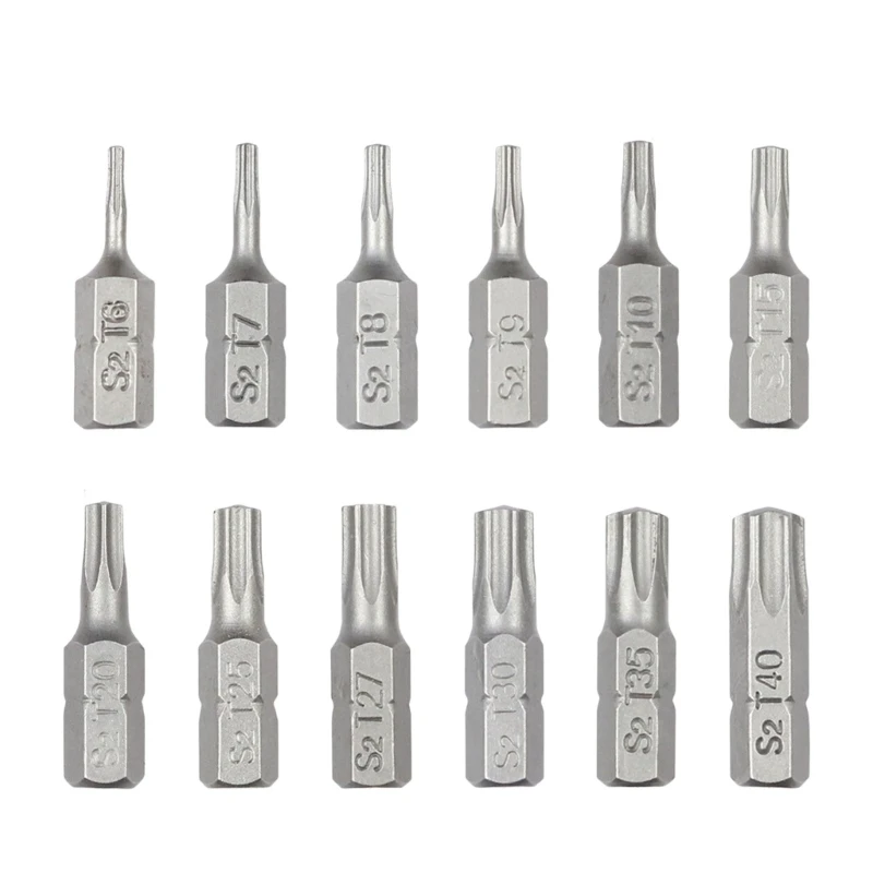 T21C Professional 6Pcs Antislip Hexagonal Bit Set Impact Bit Screwdriver Bit Home Improvement