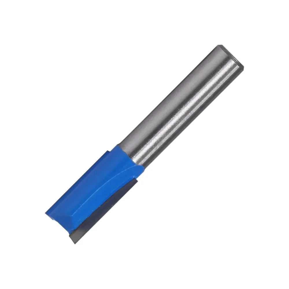 Slotting Straight Router Bit Set 8mm Shank Double-edged Carpenter Milling Cutter for Wood 6-20mm Cutting Dia Woodworking Tools