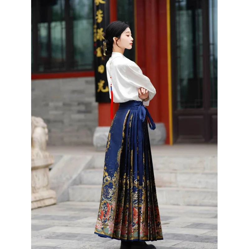 مجموعة تنورة ماميان للسيدات البالغات مطرزة بالذهب الثقيل لعام 2026 من أجل الخبز المحمص والخطوبة Hanfu #3