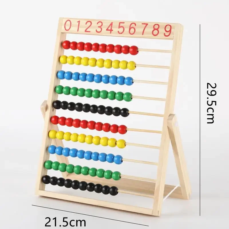 1 pz Montessori Numero Aritmetico Abaco Classico Giocattolo Educativo di Conteggio 100 Perline Prescolare Matematica Giocattoli di Apprendimento Regalo Del Bambino