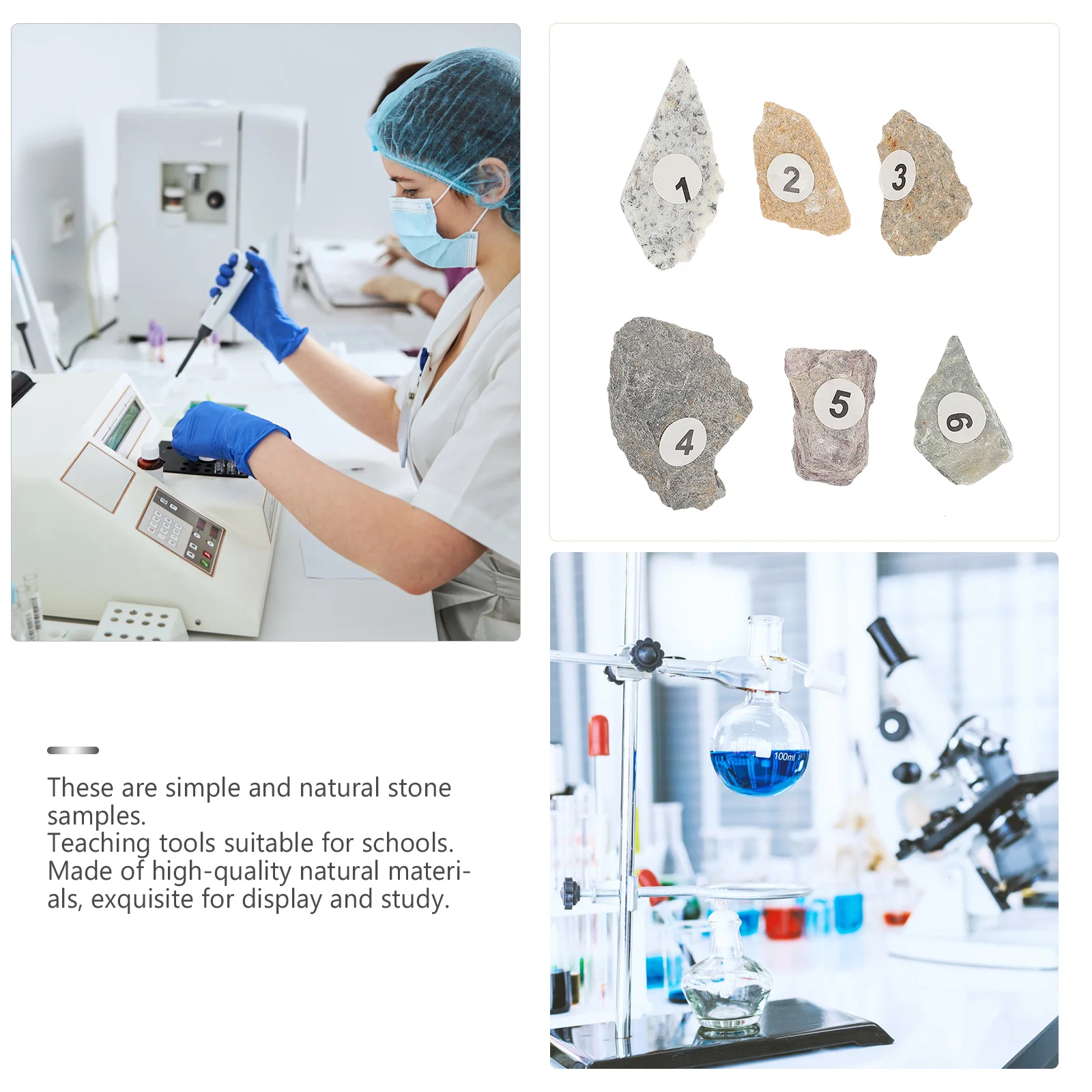 

1 комплект образцов натурального камня, обучающие образцы, простые изысканные камни для школьного обучения, руды, образцы минералов, образец рудного камня