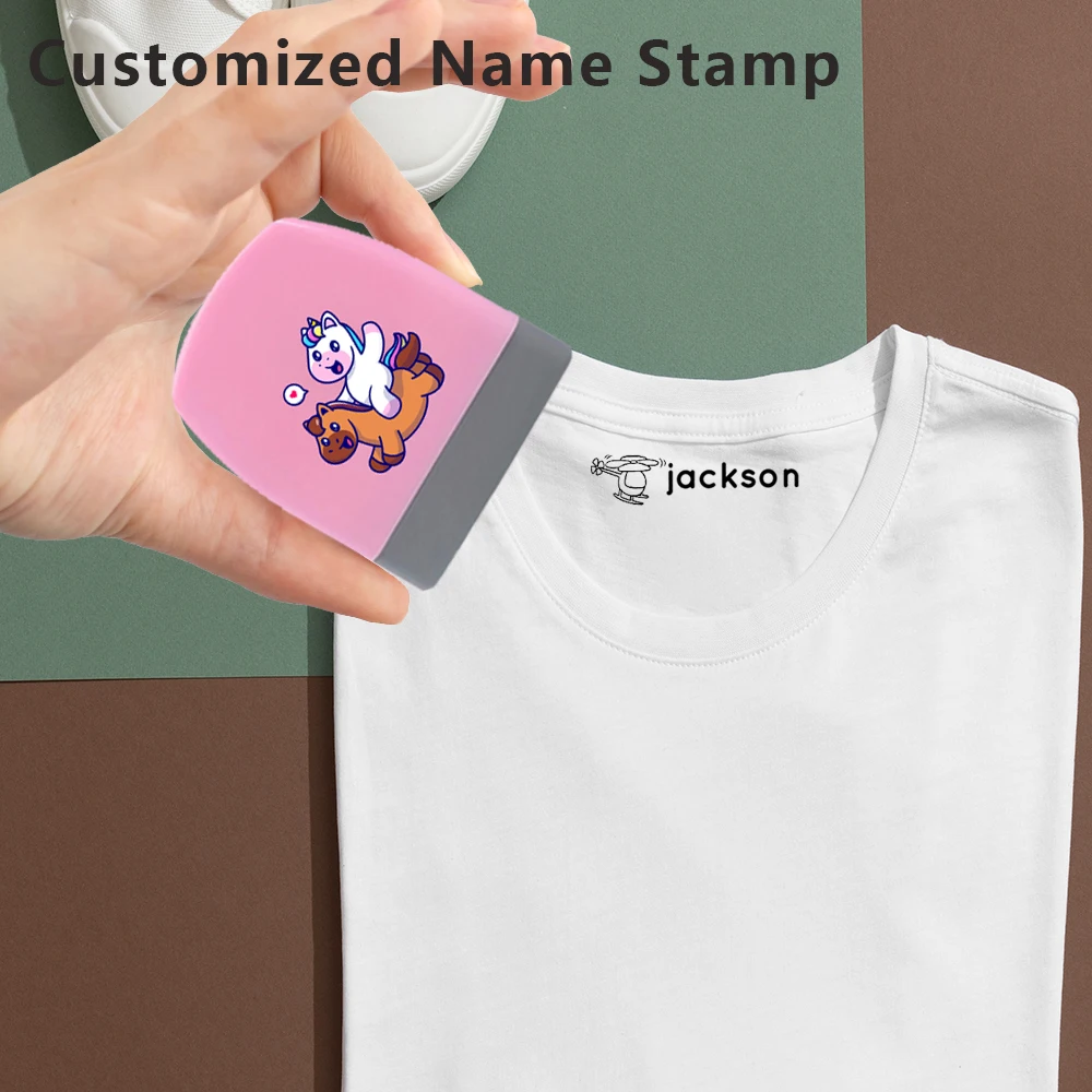 Creative Custom Name Crystal Sticker Seal of a Unicorn Riding a Horse Easy to Use for Clothes,Socks, Bed Sheets, and More