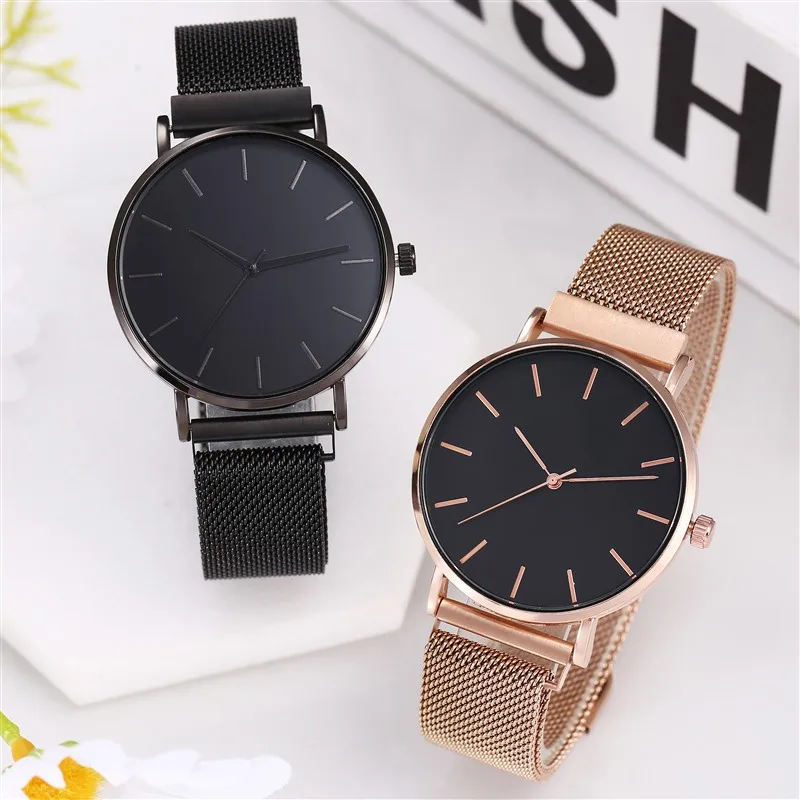 Reloj de pulsera para mujer, correa de cuero de esfera delgada, Reloj más simple de moda, Reloj barato