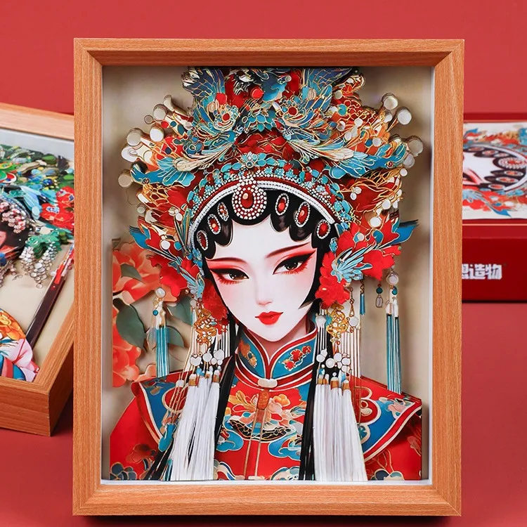 cultural heritage handmade DIY children's creative three-dimensional Guochao paste painting material package