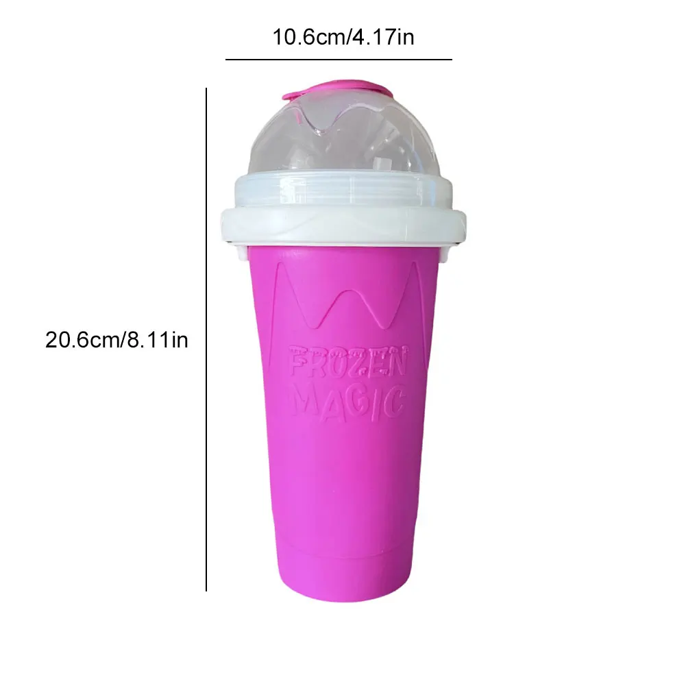 Portable Smoothie Squeeze Cup with Lid Slushie Cup for Juices Milk and Ice Cream Make for Kids Friends and Family - view 6
